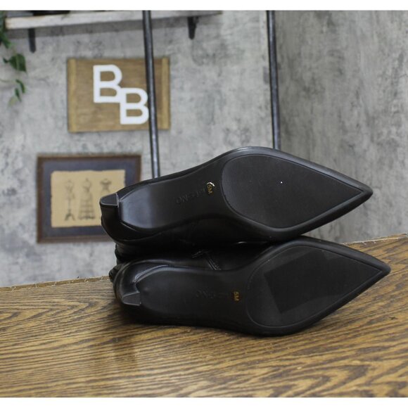 NWT On 34th Womens Rachelle Stovepipe Boots 10019723900 Black Smooth 5M - Picture 11 of 13